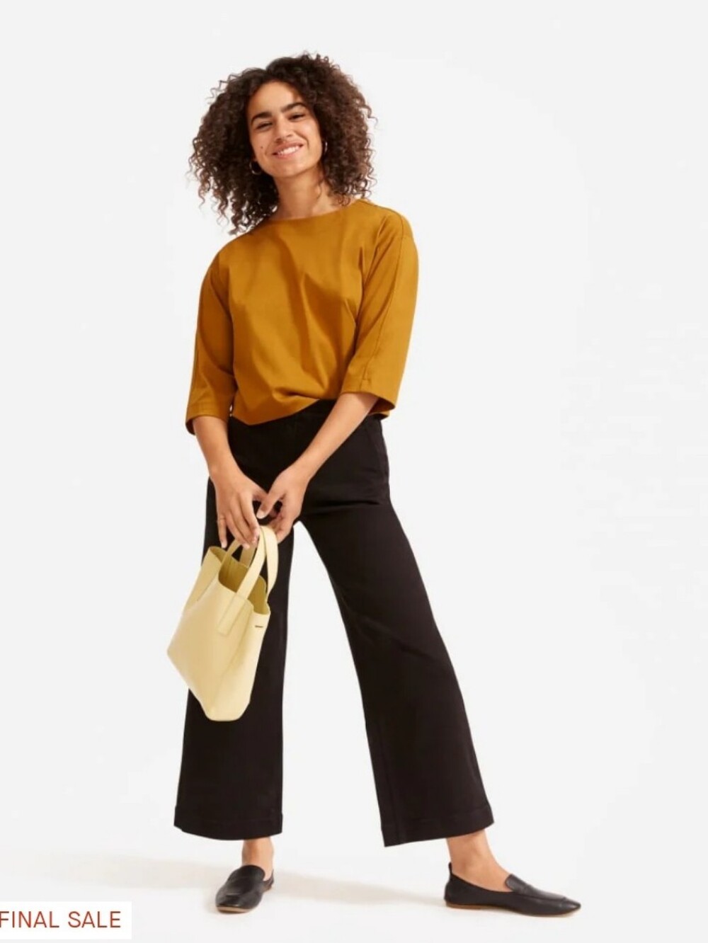 Everlane Black Cropped Straight Short Size 4